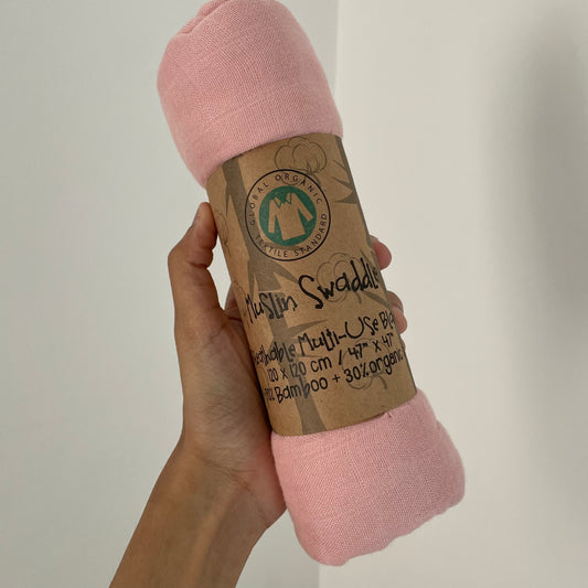 Muslin Swaddle Blanket - Pink