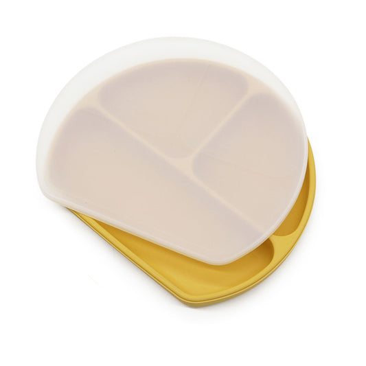 Non Slip divider plate with lid - Yellow