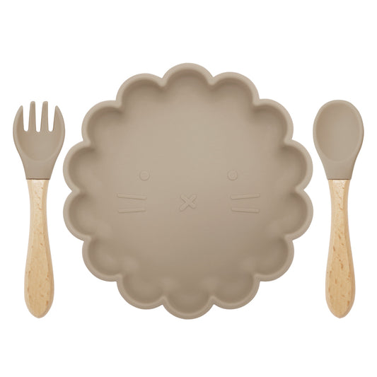 Silicone Suction plate set - Taupe