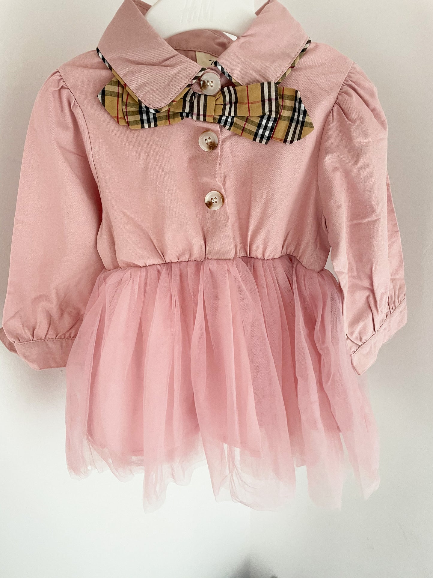Pink tulle trench coat