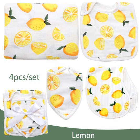 Muslin 4pc Set - Lemon