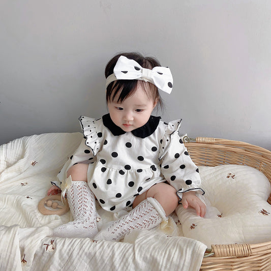 Polka dot romper set