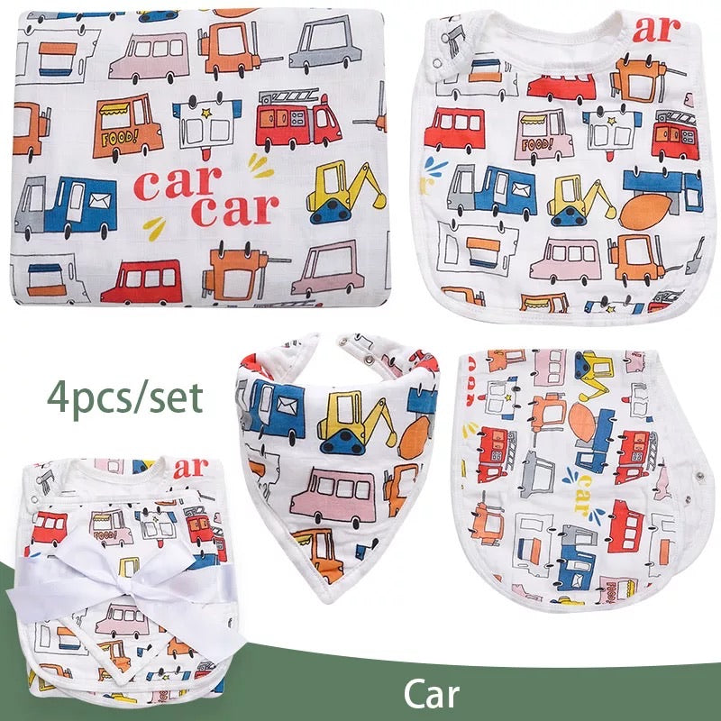 Muslin 4pc Set - Car